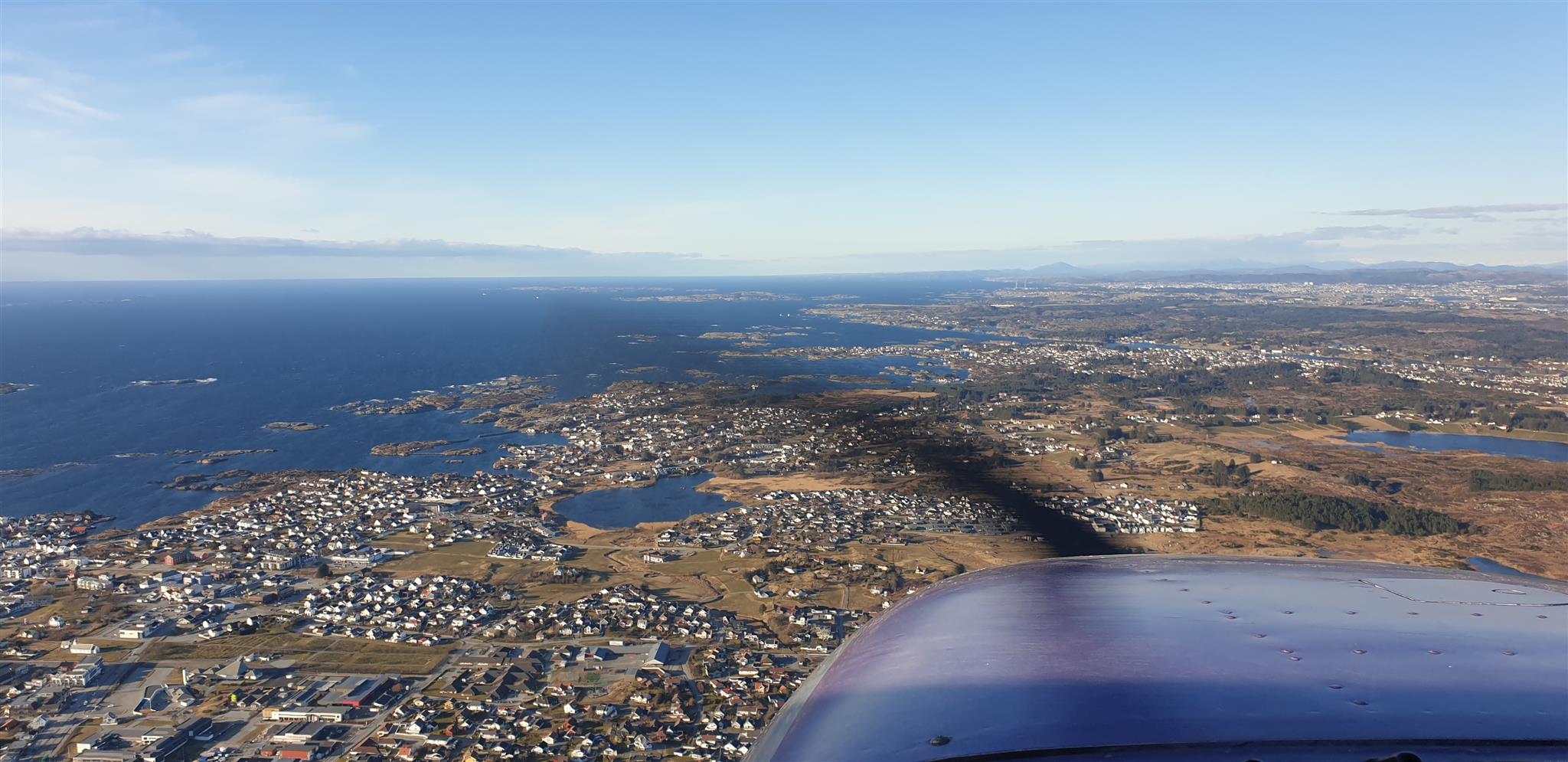 Flying over Karmøy