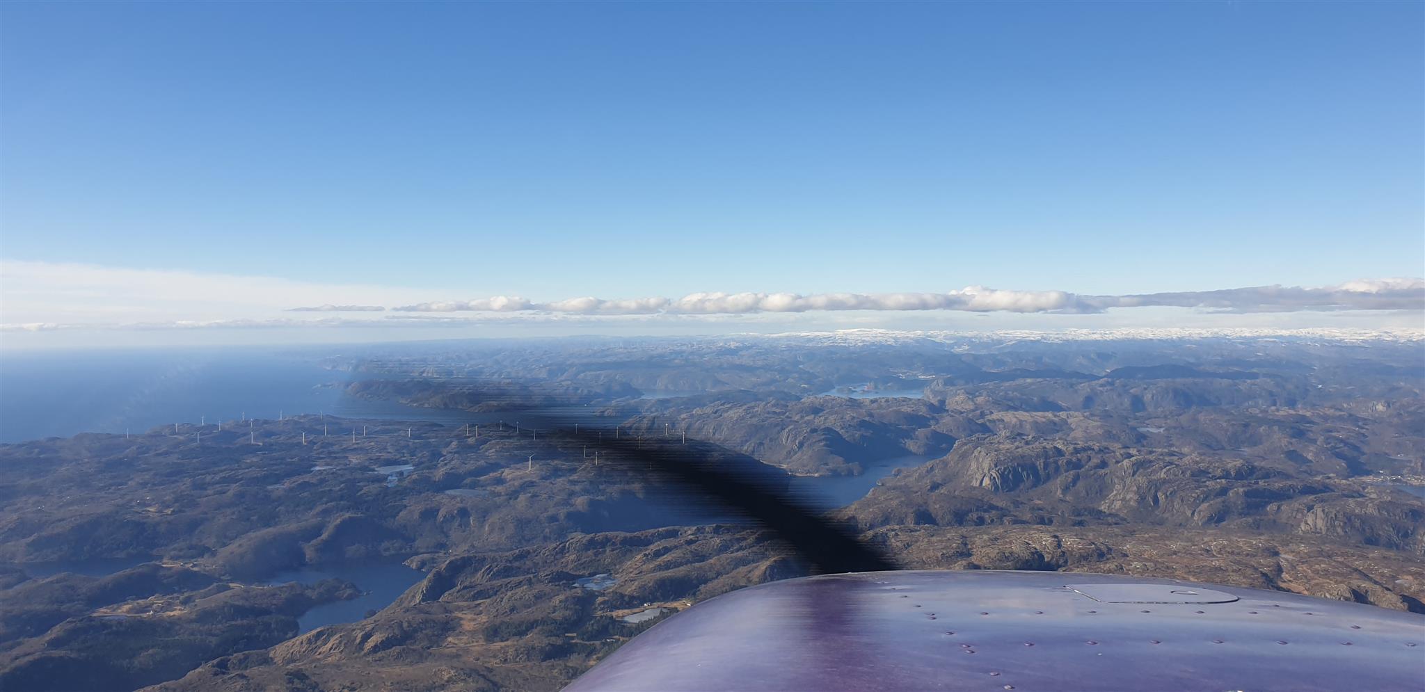 Turning north towards the windmills