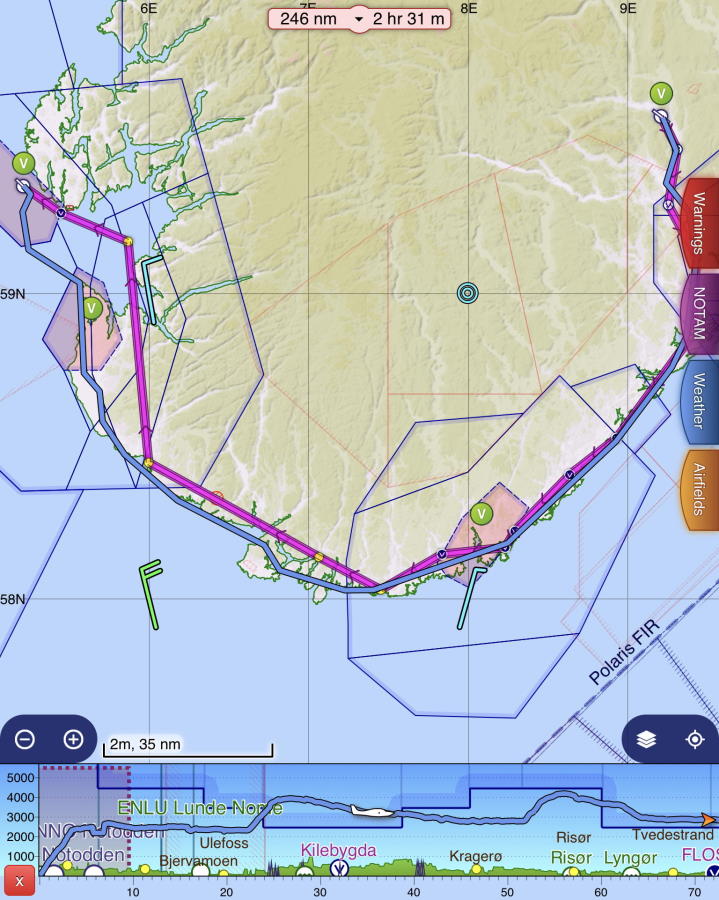 Tracklog from SkyDemon