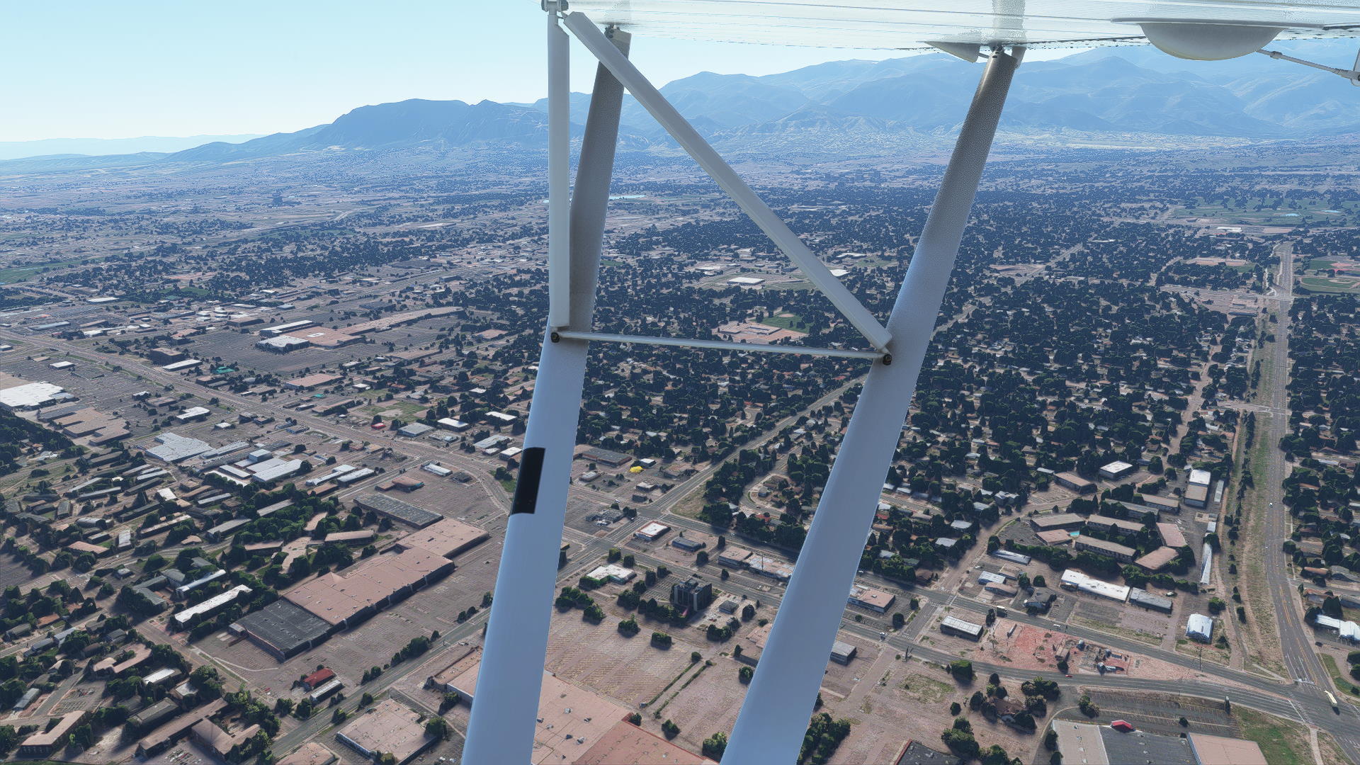 Looking out under the wing