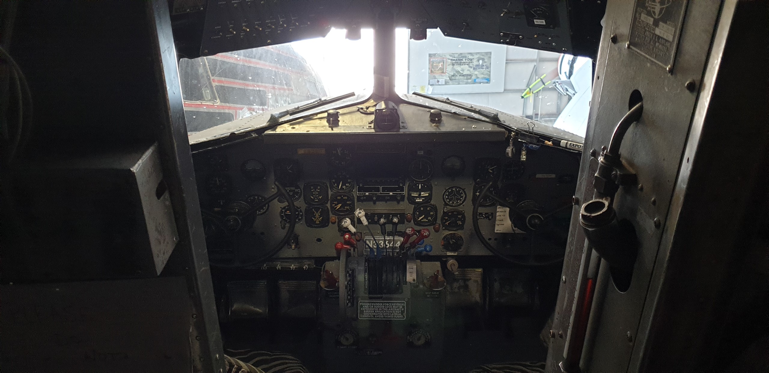 Inside the cockpit