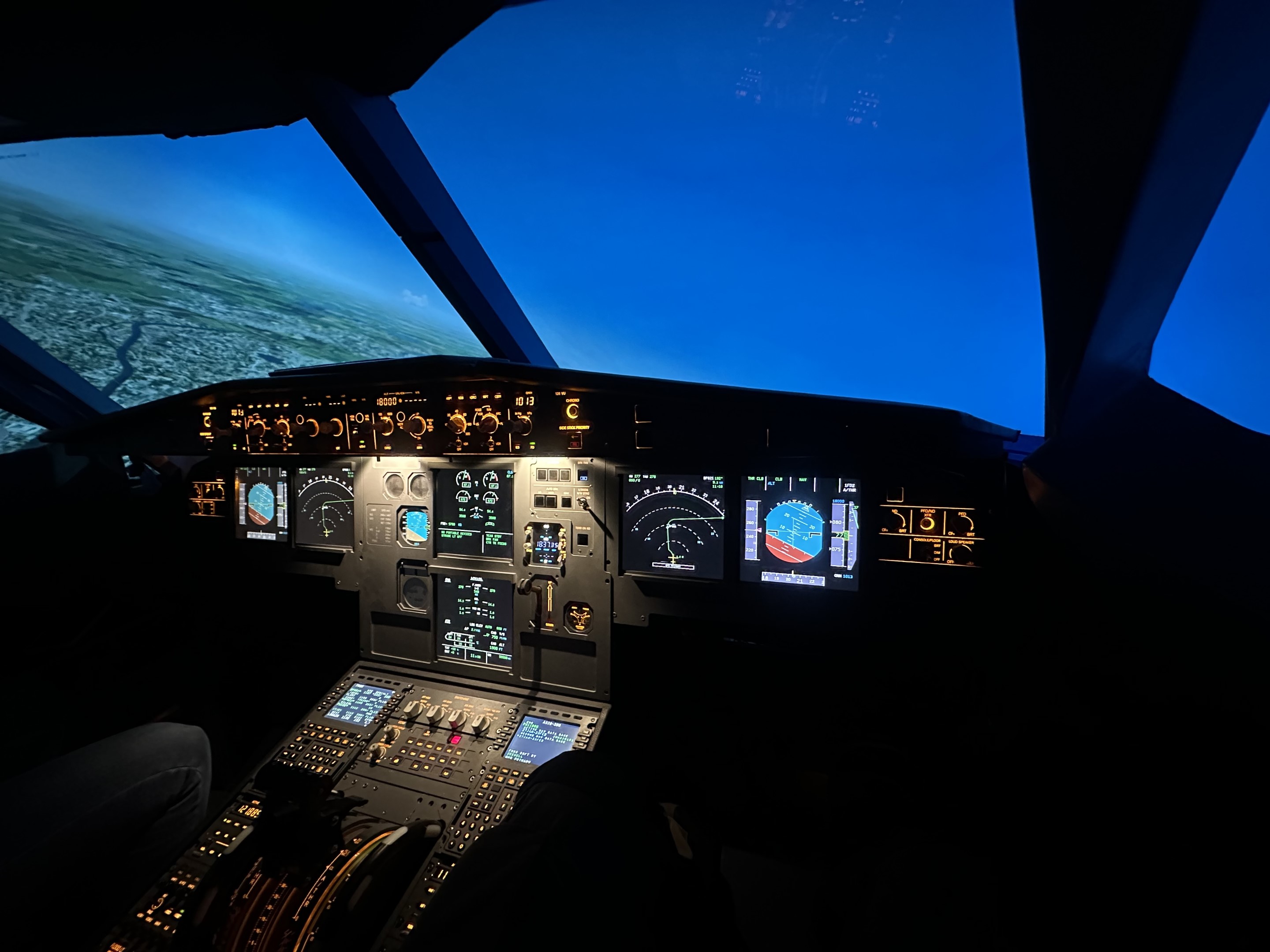 Flying the Airbus simulator
