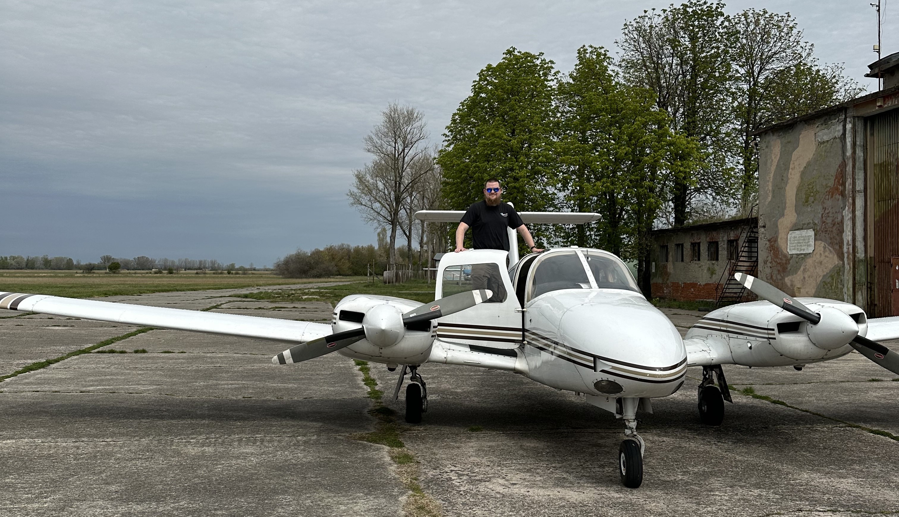 First twin-engine flight
