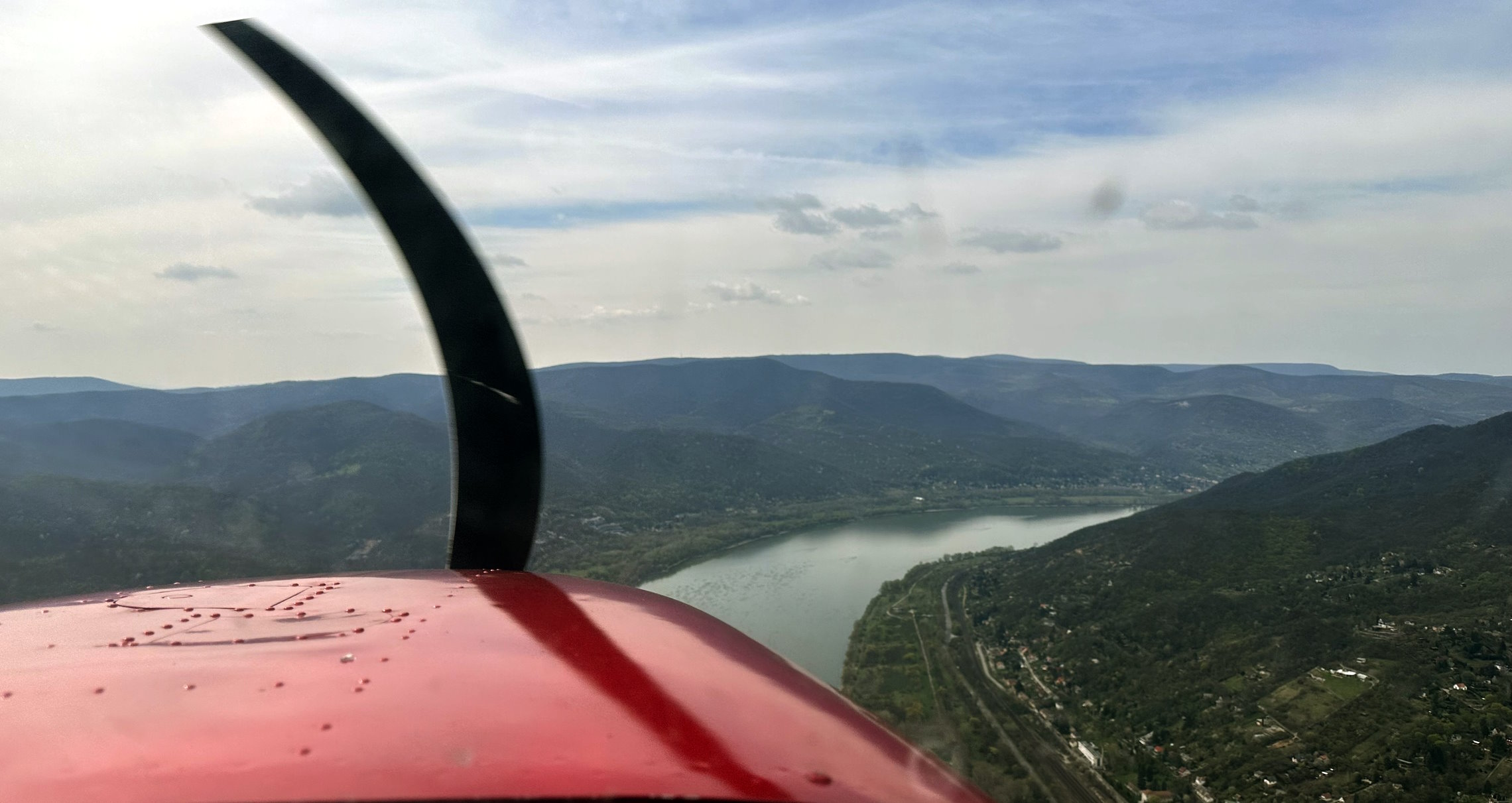 Flying along the Danube