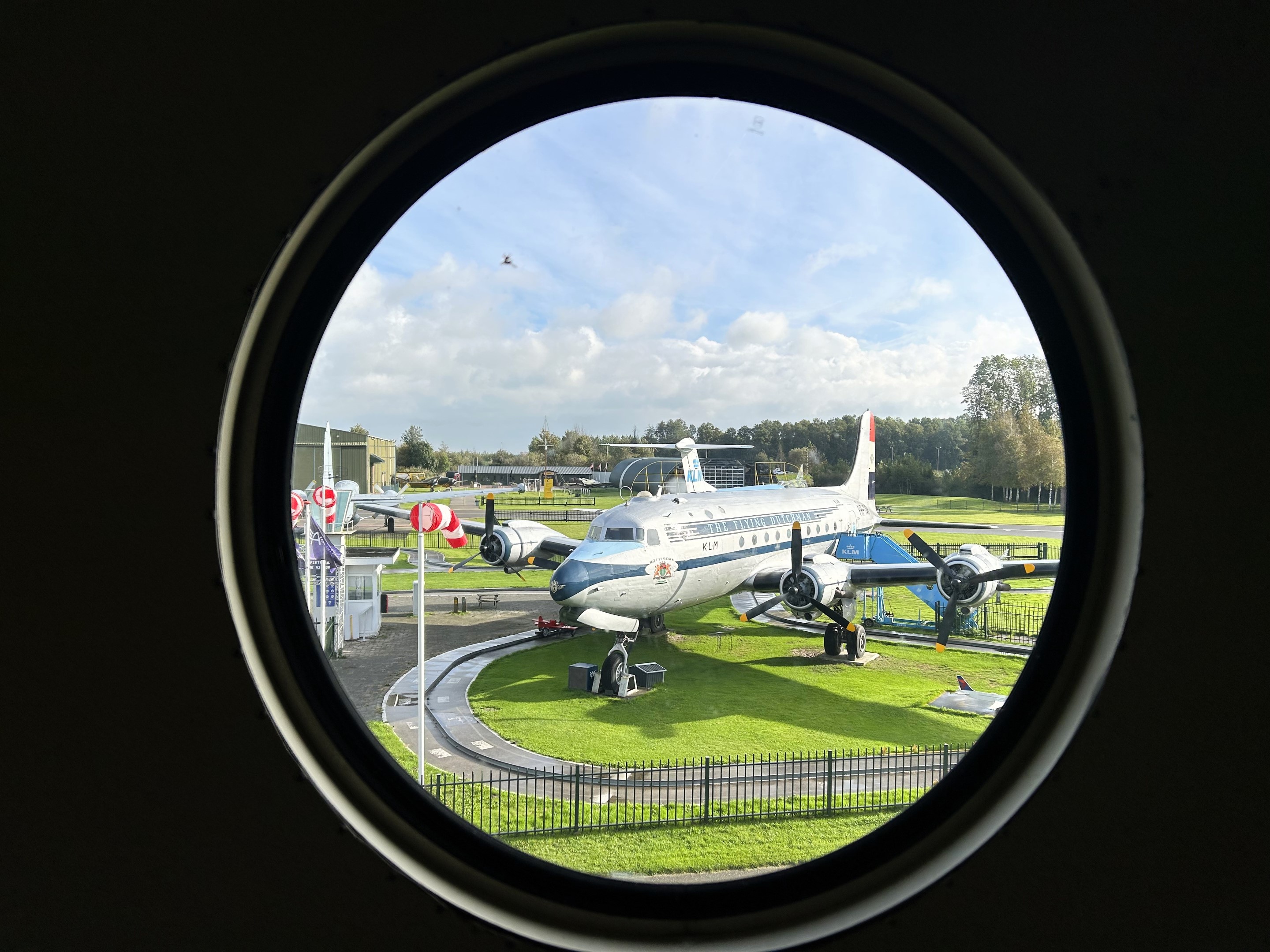 Looking out from the jet bridge