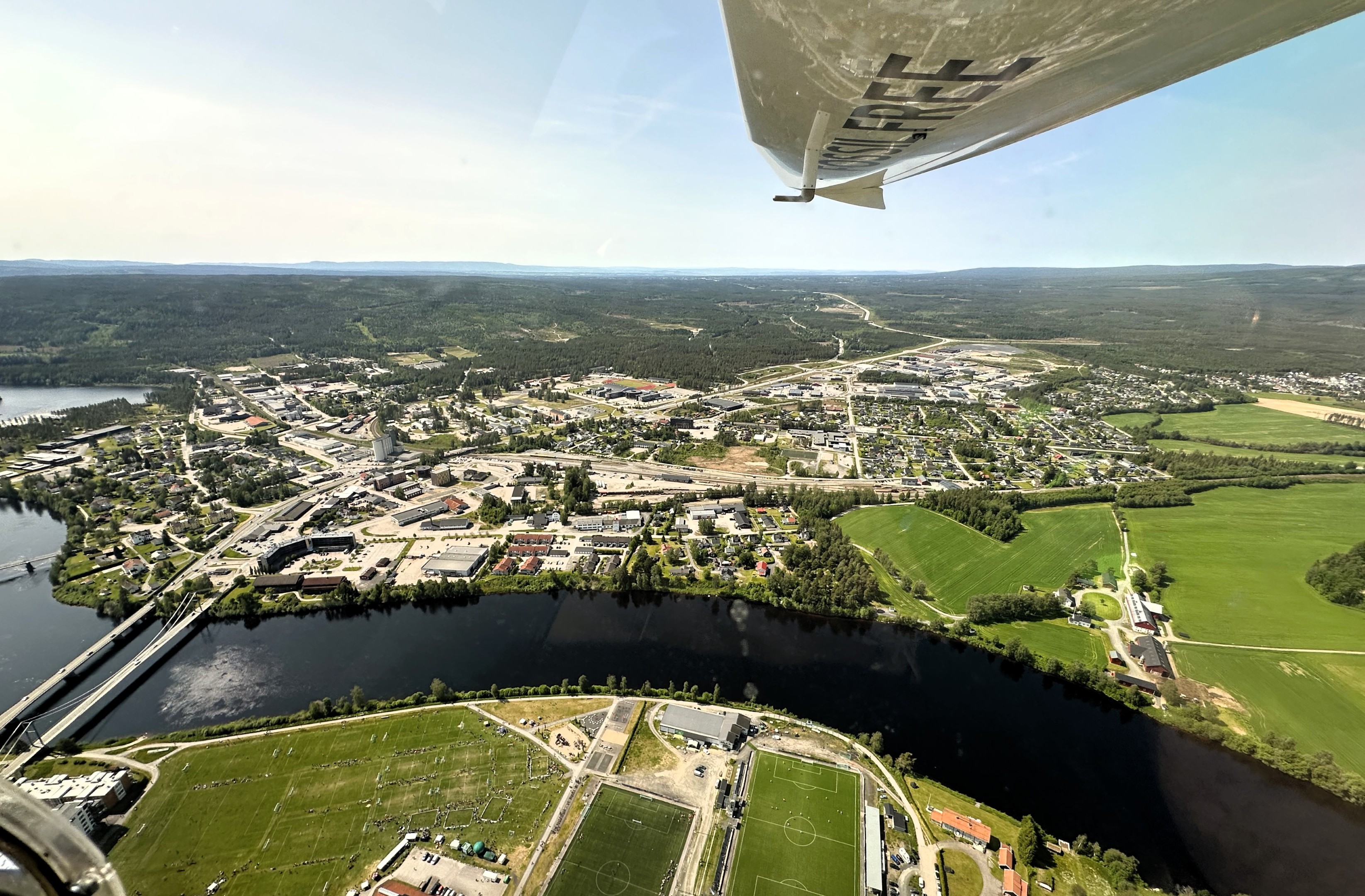 Over Elverum i LN-ELB