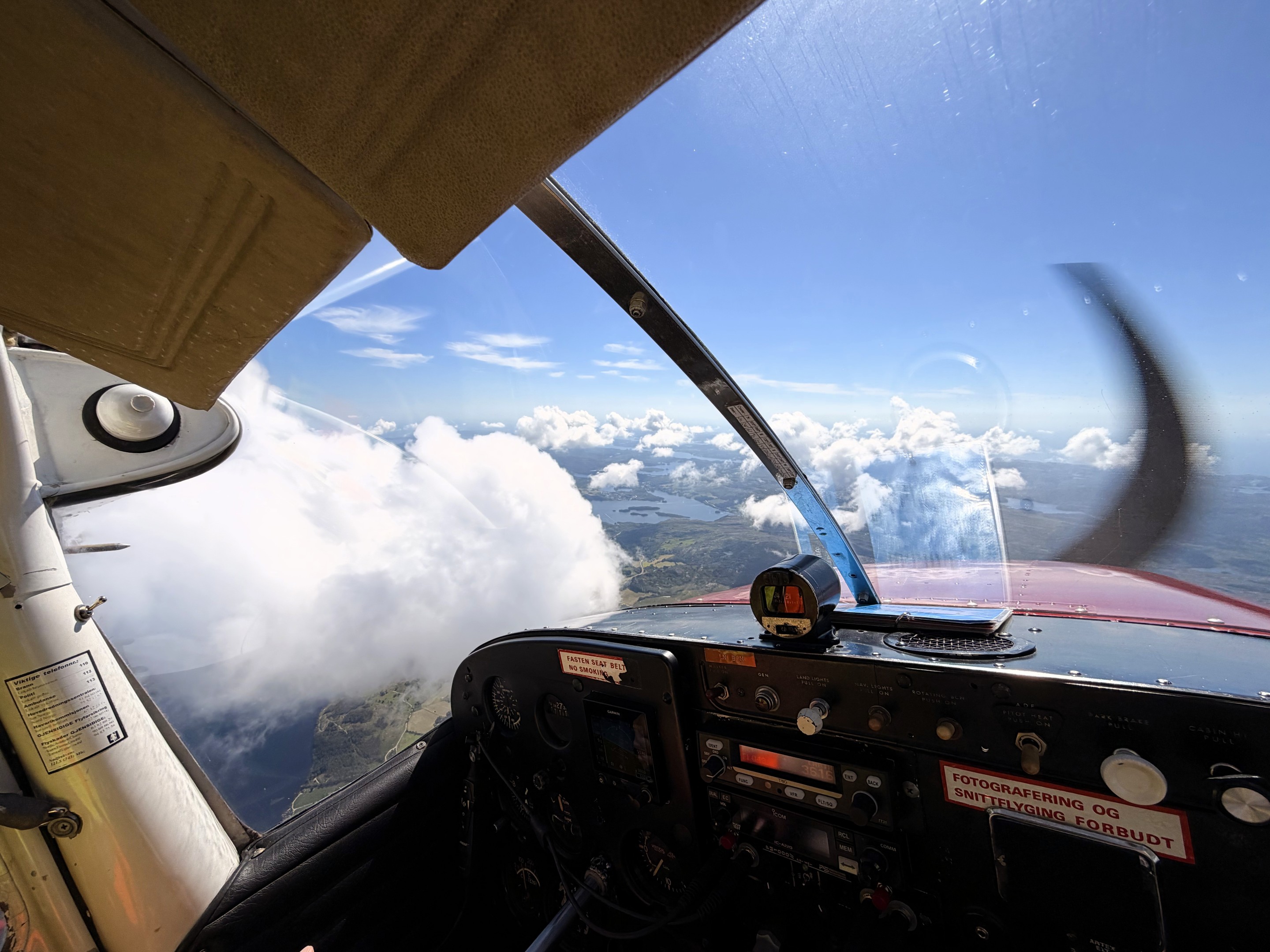 In LN-BIH between the clouds in Skjold Training Area