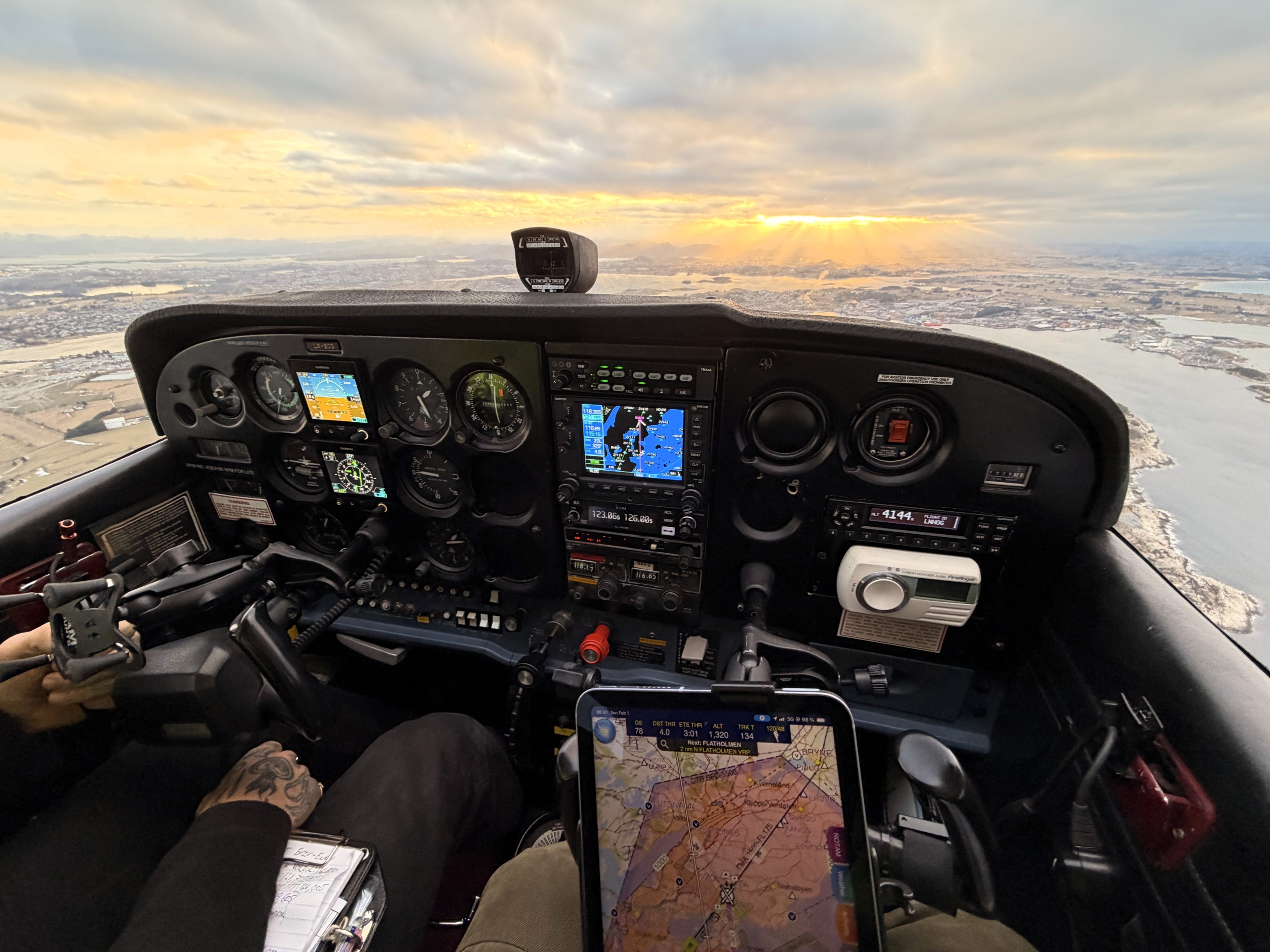 In LN-HOG on the way to Sola for a skill test